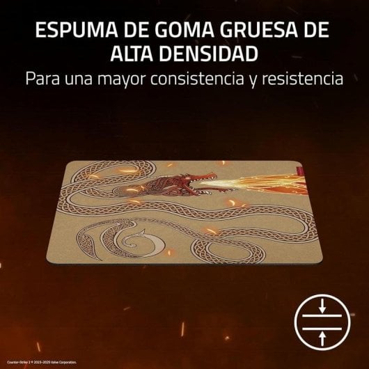 Razer Gigantus V2 L Counter-Strike 2 Dragon Lore Alfombrilla Gaming 450 x 400 x 3 mm