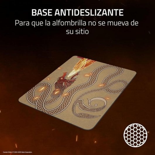 Razer Gigantus V2 L Counter-Strike 2 Dragon Lore Alfombrilla Gaming 450 x 400 x 3 mm