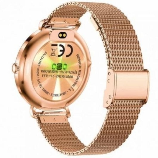 Forever SB-370 Lucca Bluetooth 46mm AMOLED Oro Rosa IP68 Pulsómetro Monitor Sueño