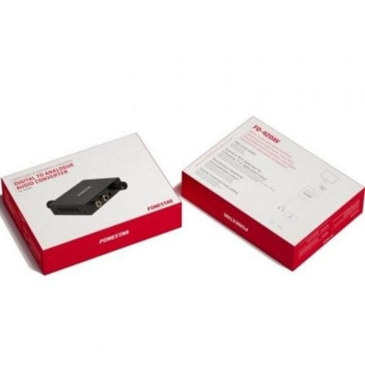 Convertidor de audio Fonestar FO-42DAV Toslink Coaxial Salida RCA Jack 3.5 mm