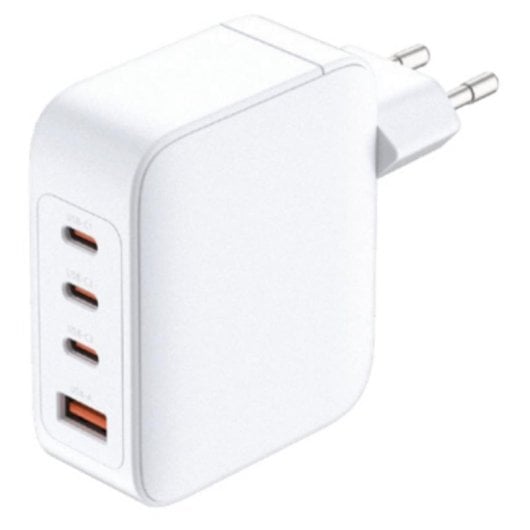 Cargador D-Link DCF-141 GaN 140 W 3x USB-C 1x USB-A Carga Rápida Blanco