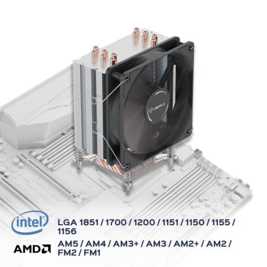Refrigeración Aire UNYKAch Socket Multiplaforma 120mm Unycool H60 TDP 180W PWM