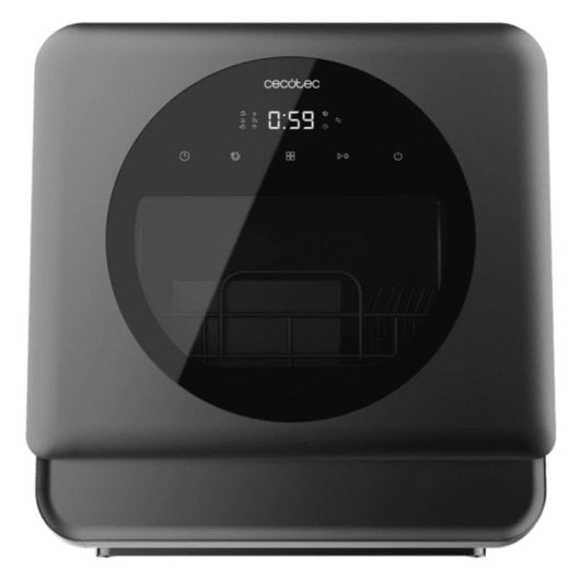 Lavavajillas Cecotec Bolero Aguazero 1150 Dark 3 Couverts Classe C avec fenêtre et Touch Control