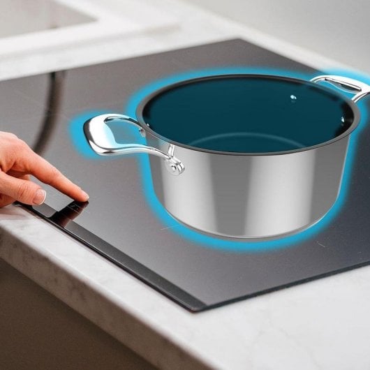 Kochtopf BRA Polka Classy 28 cm 7,5 L Edelstahl Induktion Glasdeckel