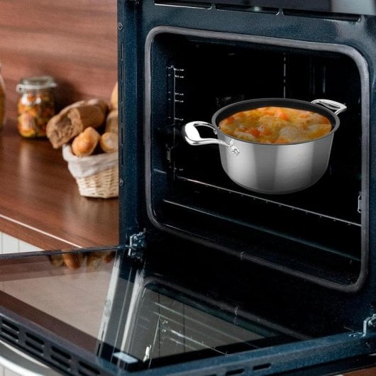 Kochtopf BRA Polka Classy 28 cm 7,5 L Edelstahl Induktion Glasdeckel