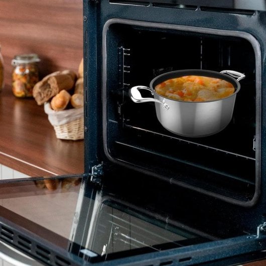 Olla BRA Polka Classy 24cm 4L Edelstahl Glasdeckel Induktion