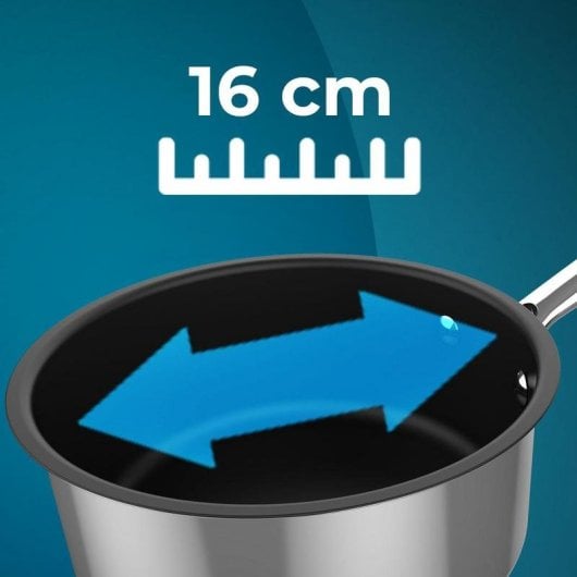 Kochtopf BRA Polka Classy 16 1,3 L Edelstahl Glasdeckel Induktion