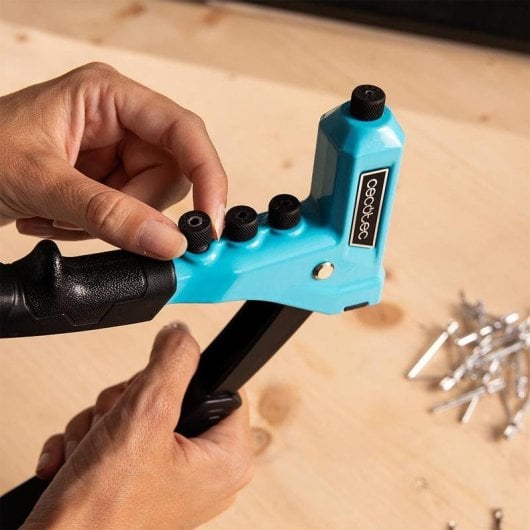 Remachadora manual FixerForce 4000 Full equip 4 boquillas maletín 200 remaches