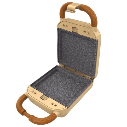 Sandwichera Cecotec Rock'nToast Retro One Yellow placas intercambiables 700 W