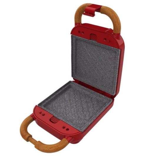 Sandwichera multifonction Cecotec Rock'nToast Retro One Red 700 W 3 plaques interchangeables