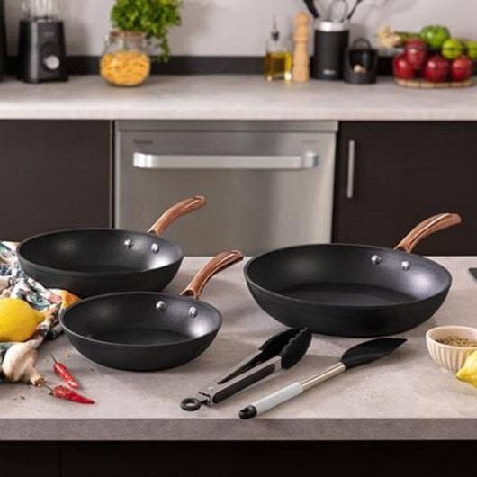 Bratpfanne Cecotec 01468 Polka Fantasy Golden Aluminium Antihaft 3-teilig