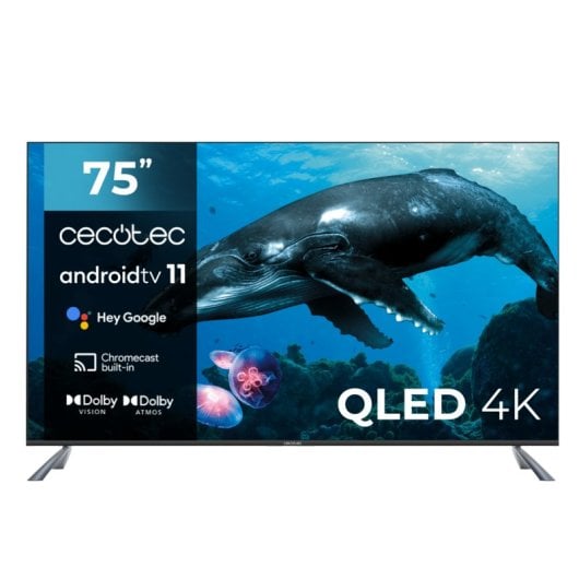 TV Coocaa QLED VQU20075S 75" 4K UHD Android TV Google Assistant Chromecast Dolby Vision Atmos