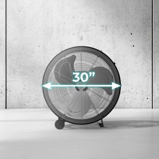 Ventilateur de sol Hidalgo's Group ProIndustry 3000 30" 240 W 3 vitesses roues et poignée