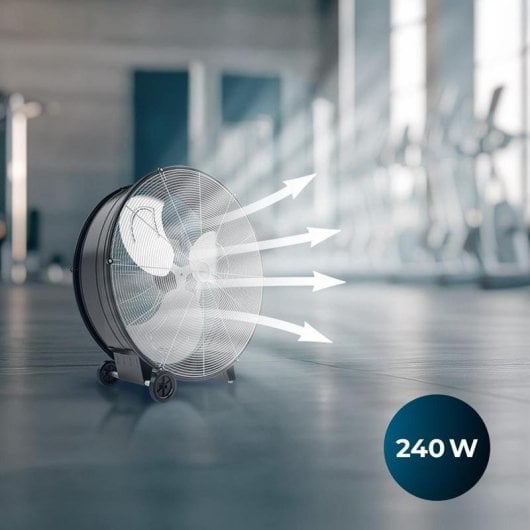 Ventilateur de sol Hidalgo's Group ProIndustry 3000 30" 240 W 3 vitesses roues et poignée