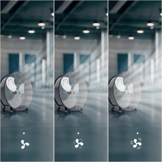 Ventilateur de sol Hidalgo's Group ProIndustry 3000 30" 240 W 3 vitesses roues et poignée