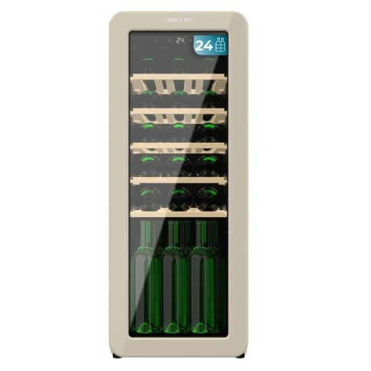 Weinkühlschrank Cecotec Bolero GrandSommelier Origin 24 Hit Beige LED Display NoFrost