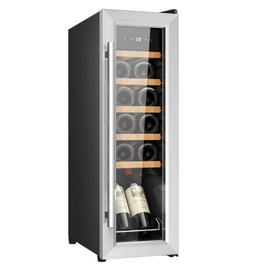 Vinoteca Cecotec Bolero GrandSommelier 1250 CoolWood 12 botellas Touch LED Clase G