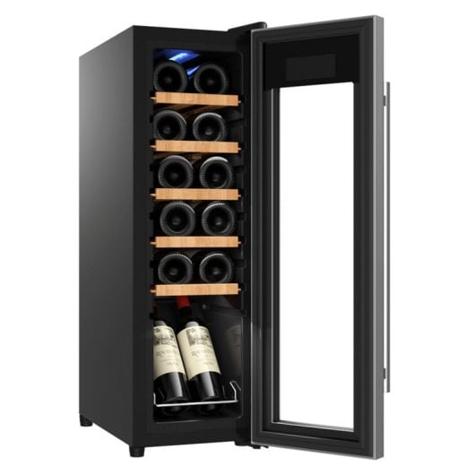Vinoteca Cecotec Bolero GrandSommelier 1250 CoolWood 12 botellas Touch LED Clase G