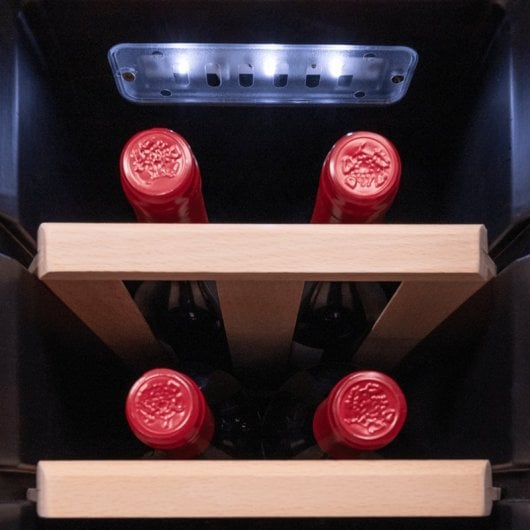 Vinoteca Cecotec Bolero GrandSommelier 1250 CoolWood 12 botellas Touch LED Clase G