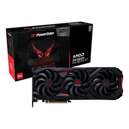 Tarjeta Gráfica PowerColor Red Devil Radeon RX 9070 XT 16GB GDDR6 Backplate Special Edition