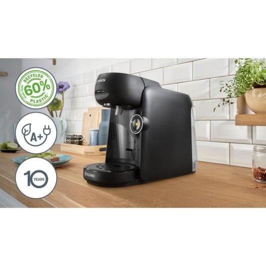 Cafetera de cápsulas Bosch TAS162E 0,7 L 1400 W negra con pantalla LED y múltiples bebidas