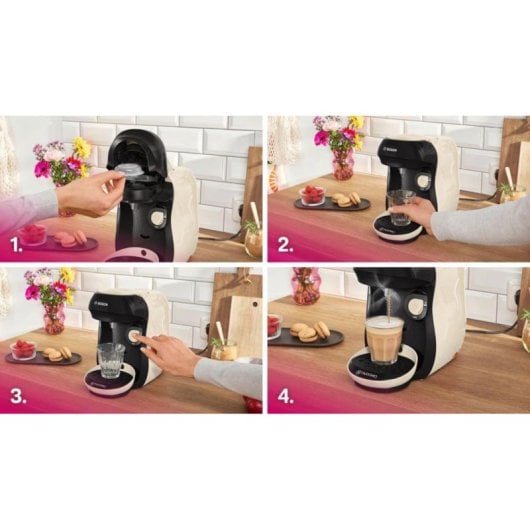 Cafetière à capsules Bosch Tassimo Happy TAS107E 0,7 L 1400 W beige noir