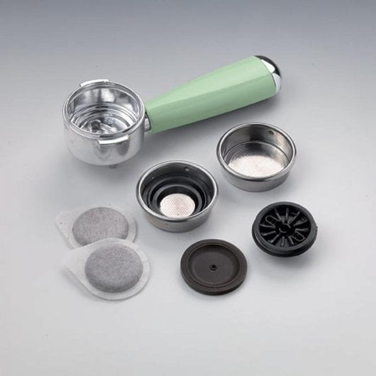 Cafetera Manual Ariete 1389/14 0,9 L 15 bares Verde con espumador de leche