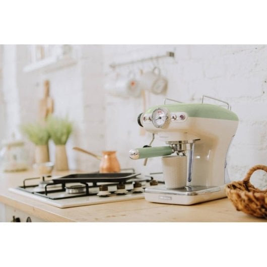 Cafetera Manual Ariete 1389/14 0,9 L 15 bares Verde con espumador de leche