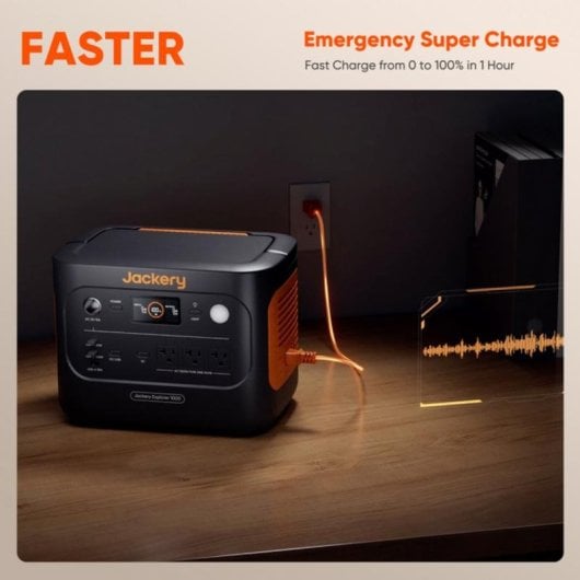 Energie-Station Jackery Explorer 1000V2 1070Wh 3 AC 2 USB-C 1 USB-A LiFePO4 LCD-Bildschirm Solarladegerät-kompatibel