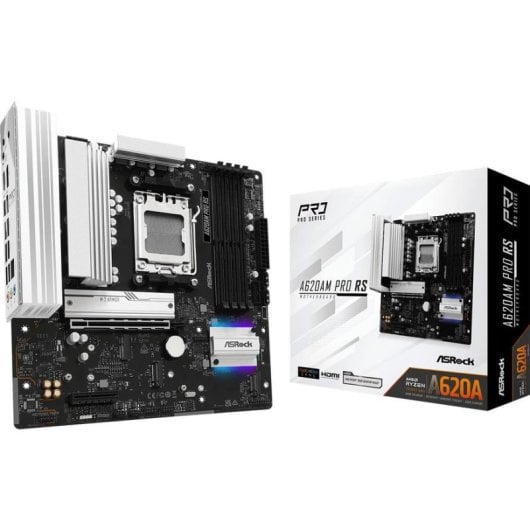 Carte mère Asrock A620AM Pro RS AMD A620 AM5 DDR5 Micro ATX 2.5GbE RAID RGB