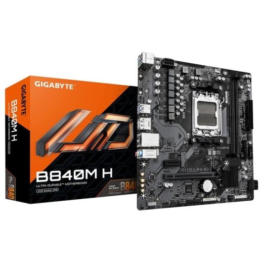 Carte mère GIGABYTE B840M H AMD B840 Socket AM5 DDR5 Micro-ATX PCIe 4.0 GbE