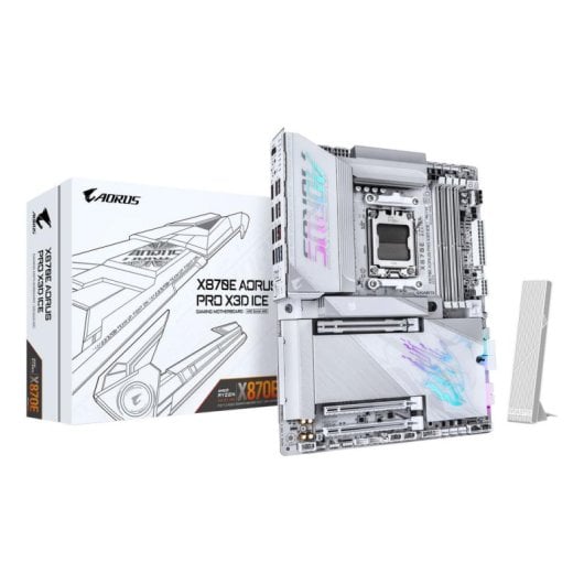 Carte mère GIGABYTE X870E AORUS PRO X3D ICE X870E AM5 DDR5 ATX WiFi 7 PCIe 5.0 RGB