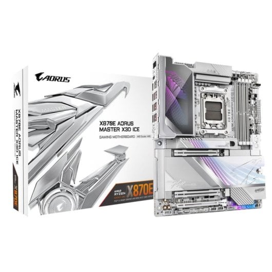 Carte mère GIGABYTE X870E AORUS MASTER X3D ICE X870E Socket AM5 DDR5 ATX WiFi 7 10 GbE RGB