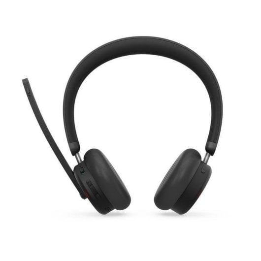 Lenovo 6550 Wireless Bluetooth Headset mit Geräuschunterdrückung für Büro Schwarz