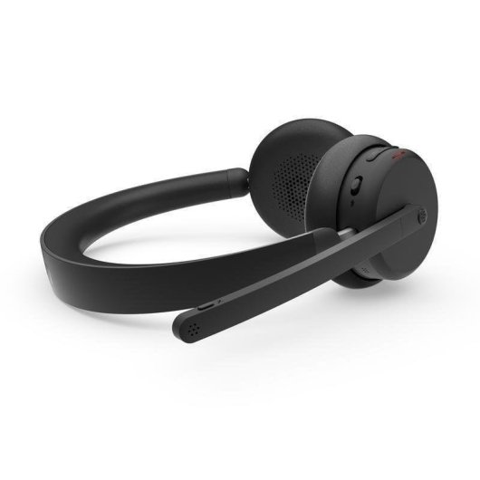 Lenovo 6550 Wireless Bluetooth Headset mit Geräuschunterdrückung für Büro Schwarz