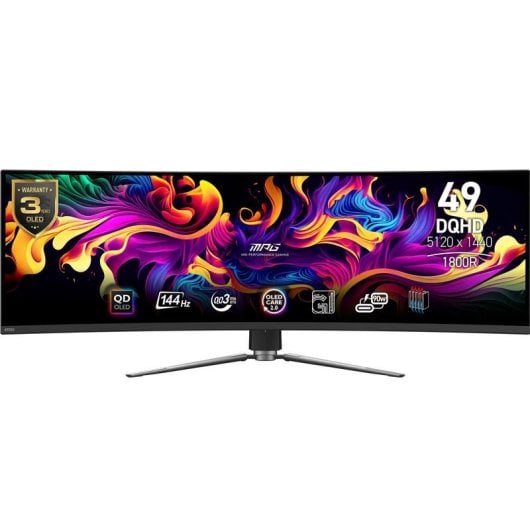 Écran PC MSI MPG 491CQPDE 49" Double QHD 144Hz QD-OLED incurvé 0,03 ms HDR600
