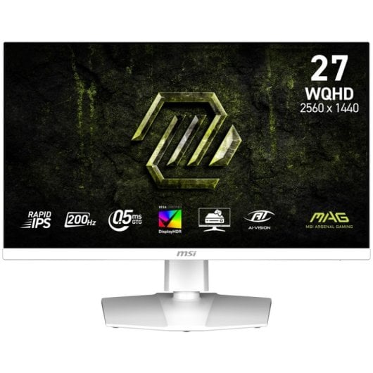 Écran PC MSI MAG 274QRFW E20 27" Wide Quad HD 200Hz Rapid IPS HDR400 Blanc 0,5 ms