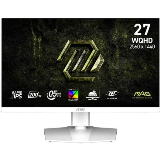 Monitor MSI MAG 274QRFW E20 27" Quad HD 200Hz Rapid IPS 0,5ms HDR400 Branco
