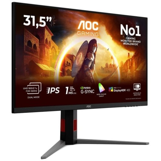 Monitor AOC U32G4U 31.5" UltraHD 4K 160Hz Fast IPS 0.5ms HDR400 USB Hub Ergonomía