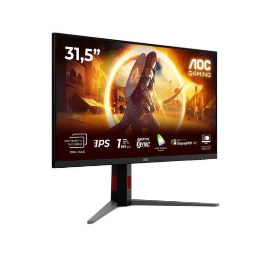 Écran PC AOC U32G4U 31,5" Ultra HD 4K 160Hz Fast IPS HDR400 USB Hub Ergonomique 0,5ms
