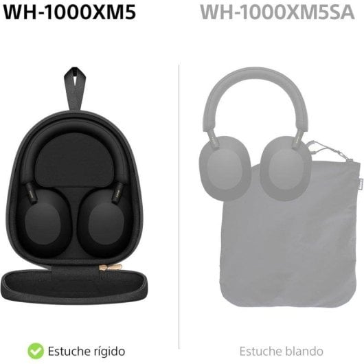 Auriculares Sony WH-1000XM5 inalámbricos Bluetooth con cancelación de ruido, multipunto, negro
