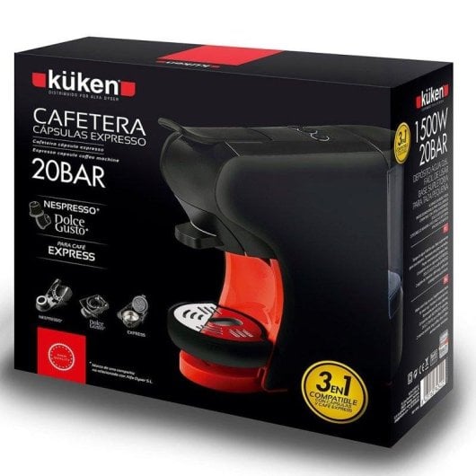 Macchina da caffè a capsule Kuken 34342 0,6L 1500W pressione 20 bar auto spegnimento