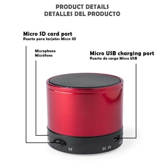 Altoparlanti Dam Electronics Compatti Bluetooth 3.0 3W con radio FM e vivavoce