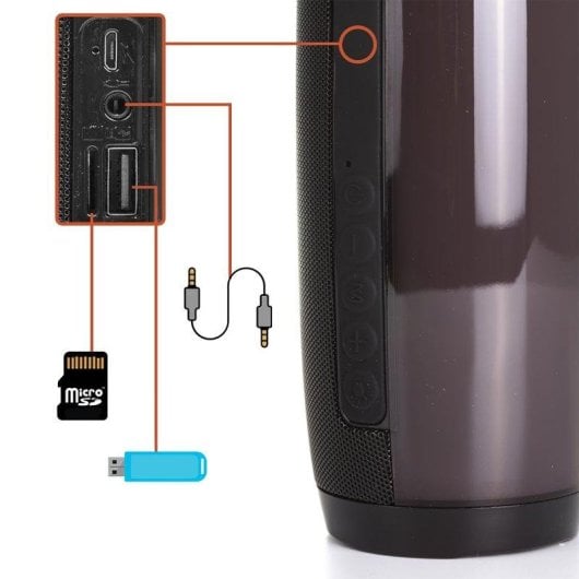 Altoparlanti Dam Electronics Portatile Bluetooth 4.2 10W con LED dinamici e radio FM