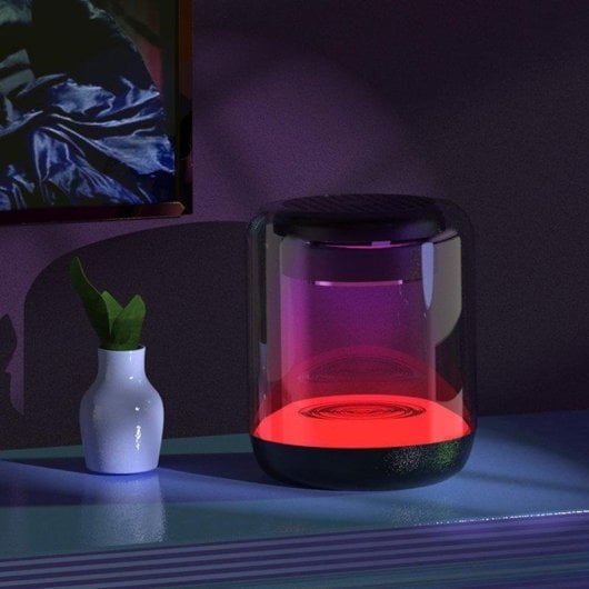 Altoparlanti Dam Electronics Wireless Bluetooth 3W trasparenti con FM e LED