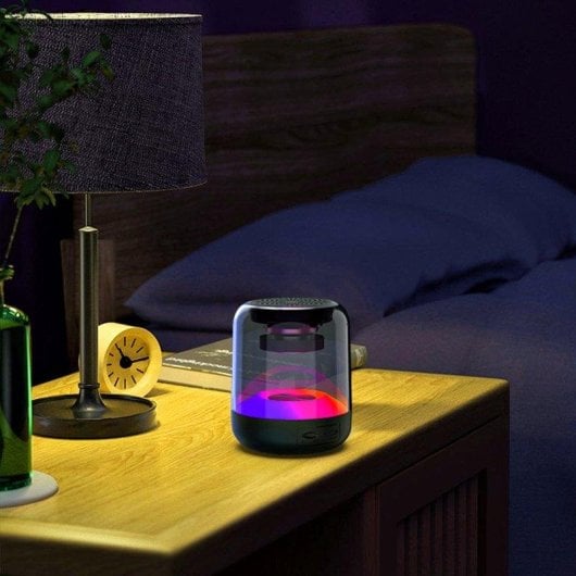 Altoparlanti Dam Electronics Wireless Bluetooth 3W trasparenti con FM e LED