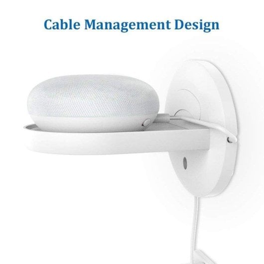Supporto da parete Dam Electronics per altoparlanti intelligenti con organizer cavo