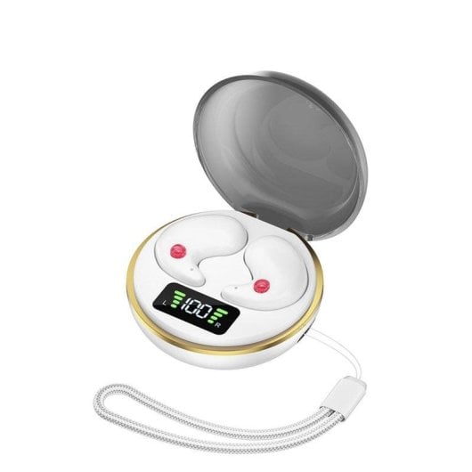 Auricolari Dam Electronics BY-8 true wireless Bluetooth 5.3 con LED, USB-C, assistente vocale, bianchi