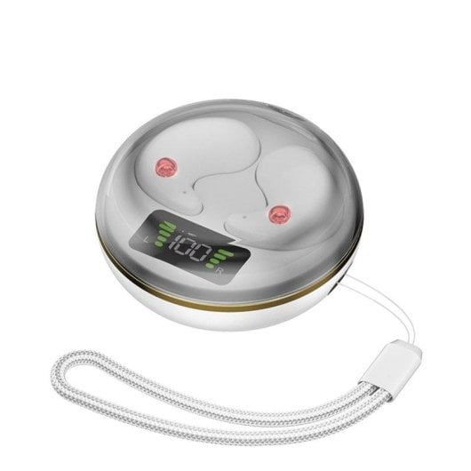 Auricolari Dam Electronics BY-8 true wireless Bluetooth 5.3 con LED, USB-C, assistente vocale, bianchi