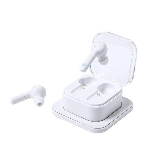 Auricolari Dam Electronics wireless Bluetooth 5.0 In-Ear Base di Ricarica 5W Bianchi